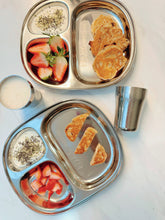 Load image into Gallery viewer, 1 x Baby, Toddler &amp; Kids Stainless Steel Divided Plate, Bowl &amp; Cup Set