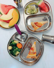 Load image into Gallery viewer, 1 x Baby, Toddler &amp; Kids Stainless Steel Divided Plate, Bowl &amp; Cup Set